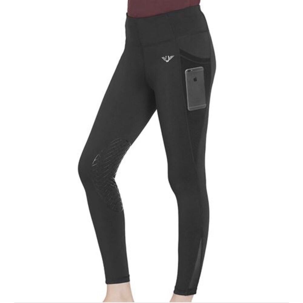 NWT TuffRider Ladies Minerva EquiCool Tights in Black Size Small